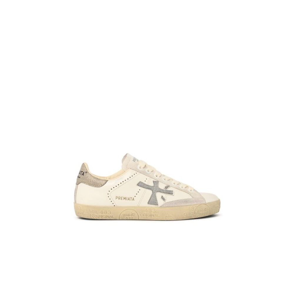Premiata 'Stevend' White Leather Sneakers Women